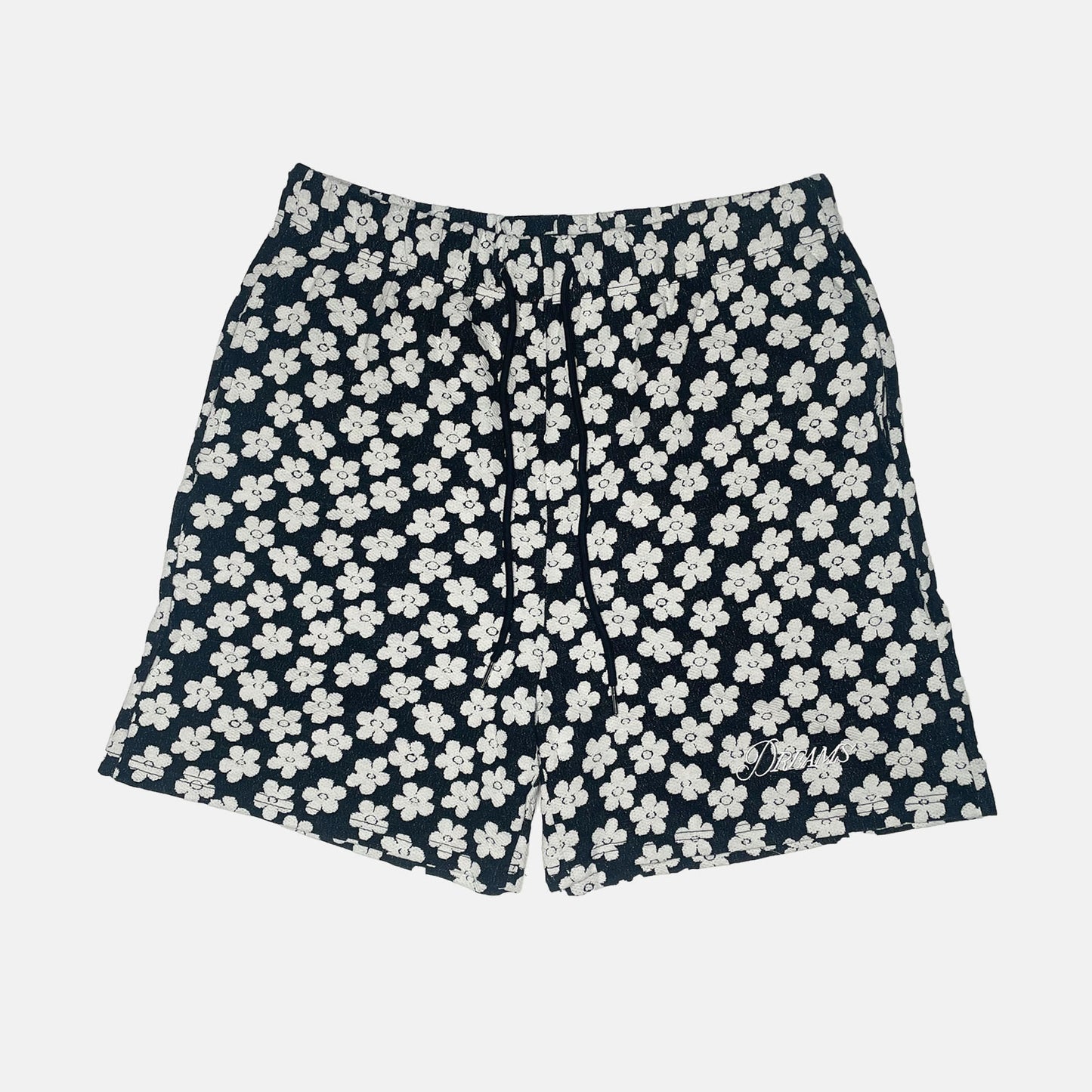 Flower Knit Short Black/White