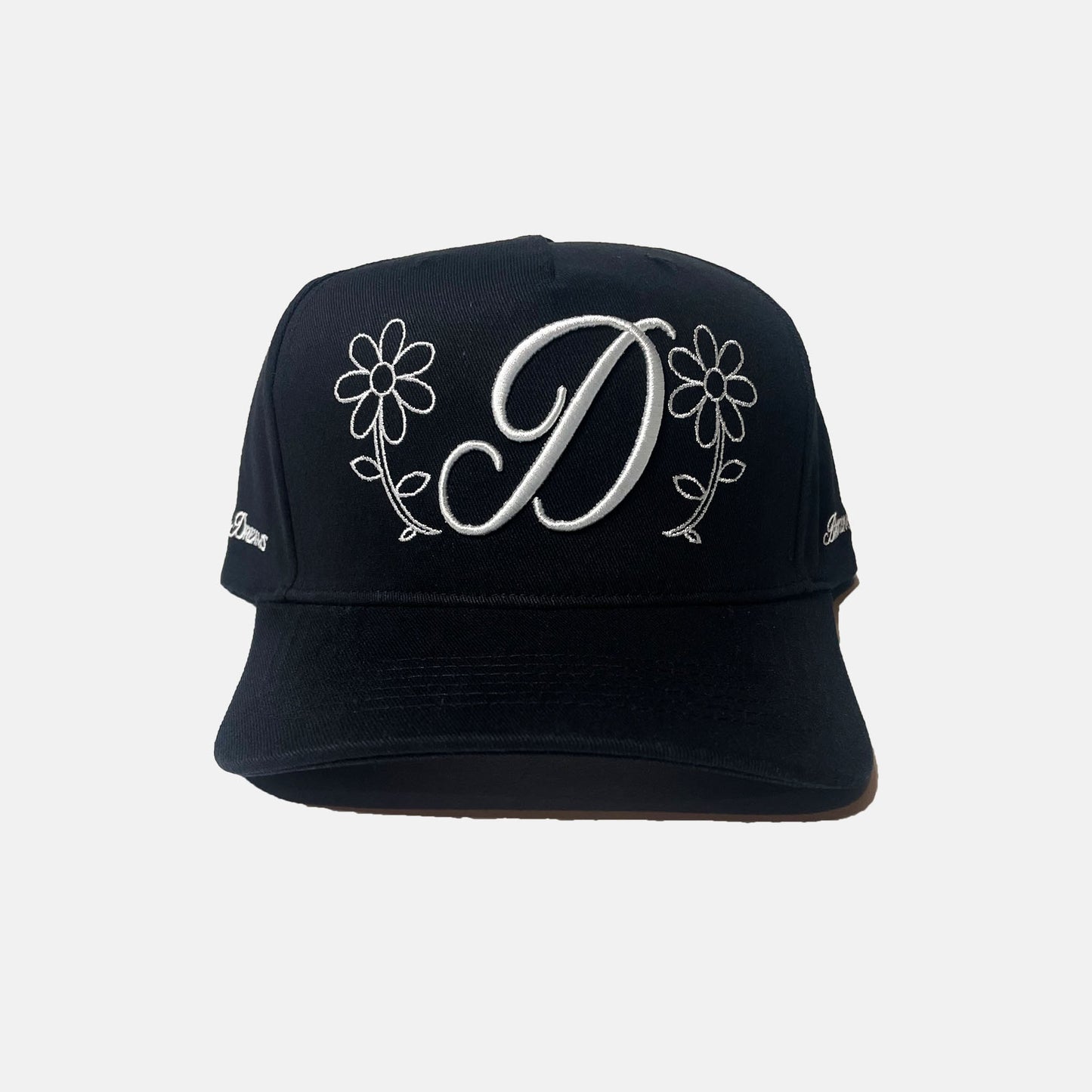 Double Flower D Logo Trucker Black/White