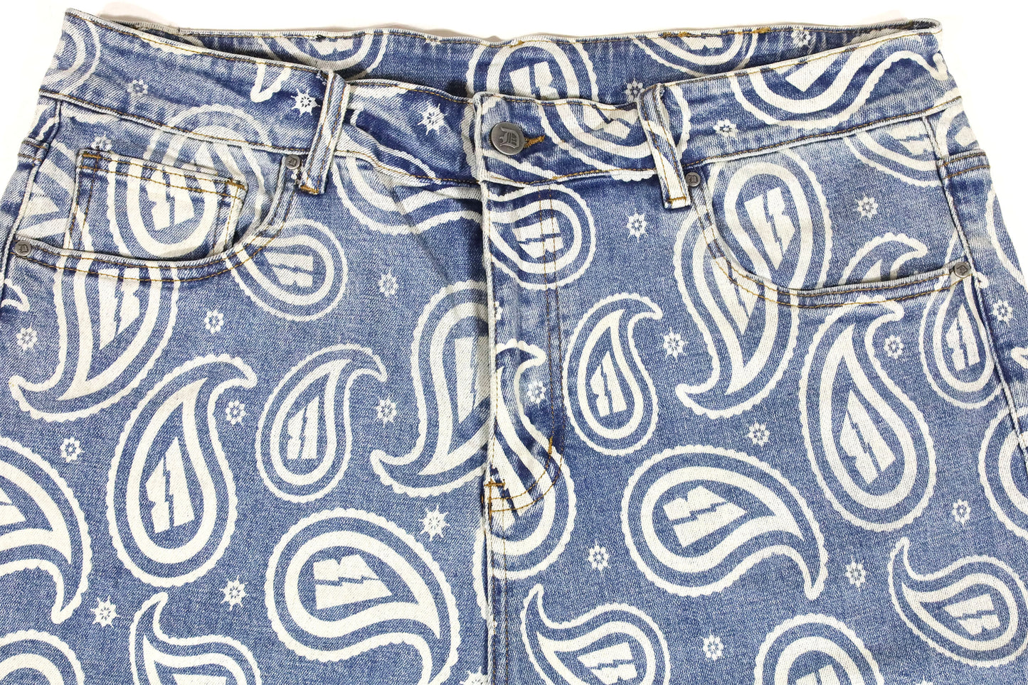 Dreams Paisley Denim Shorts