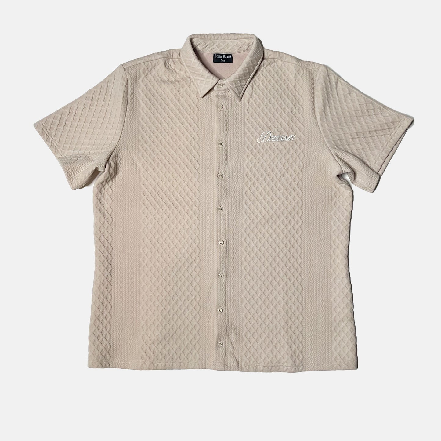 Jacquard Button Up Shirt Khaki