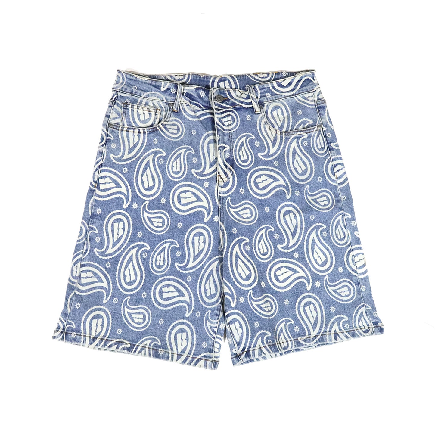 Dreams Paisley Denim Shorts