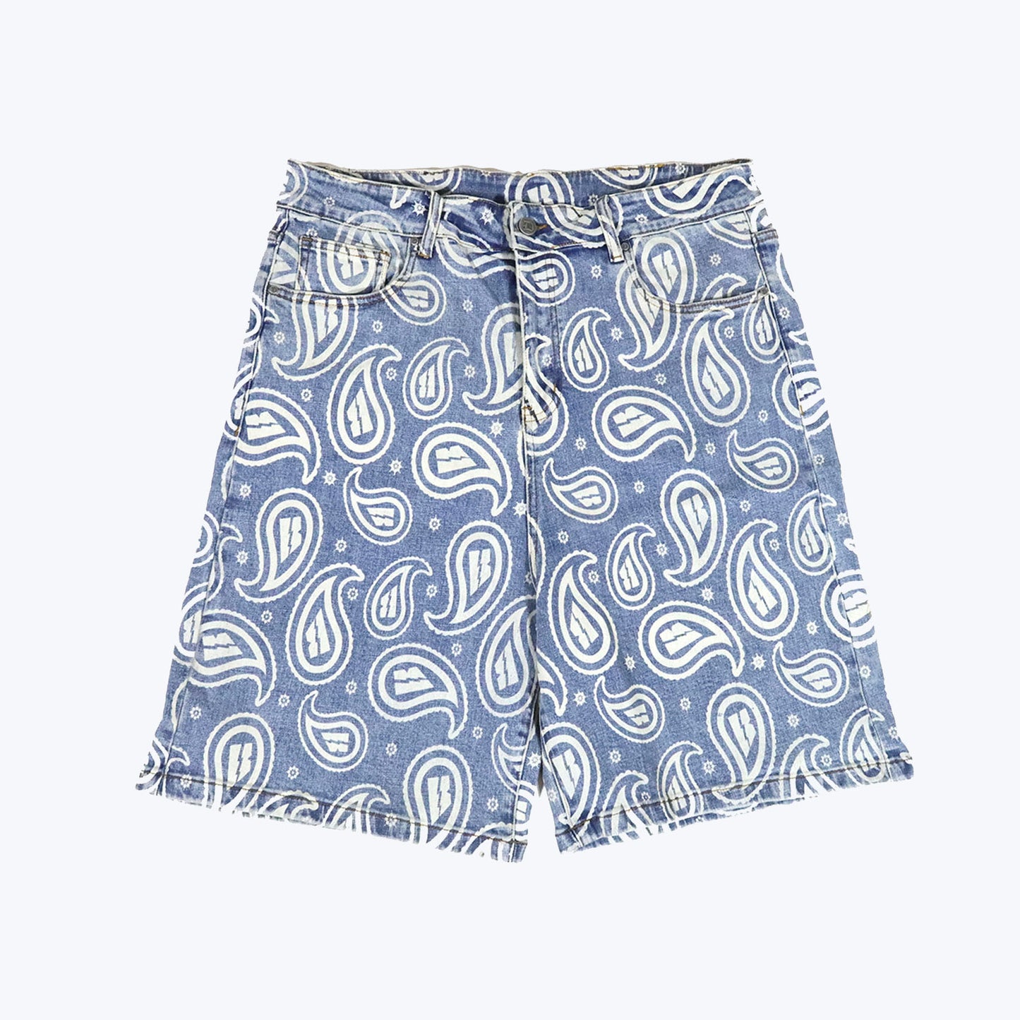 Dreams Paisley Denim Shorts
