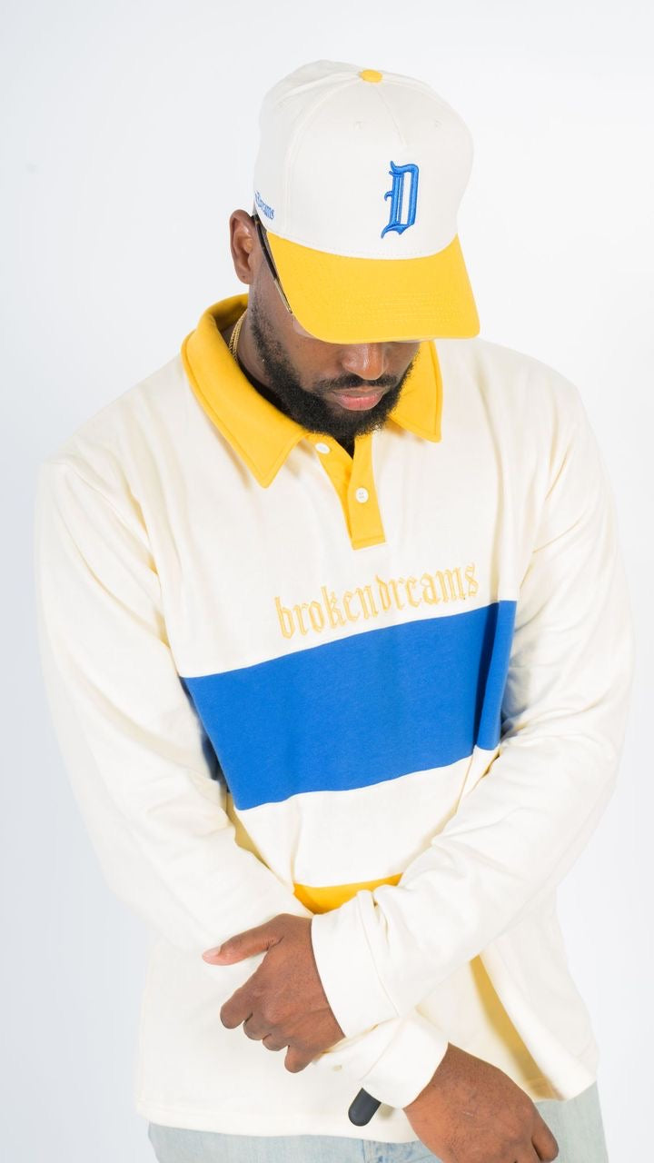 Broken Dreams Rugby Shirt Cream/Royal
