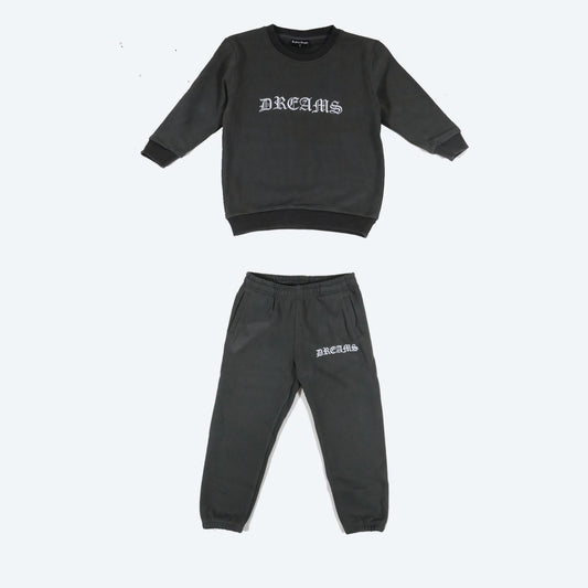 Baby Dreams Arch Crewneck Set Charcoal Grey