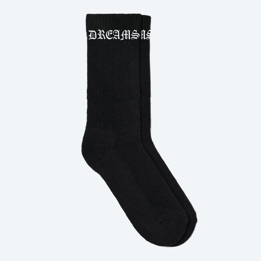 Dreams Old English Socks Black/White
