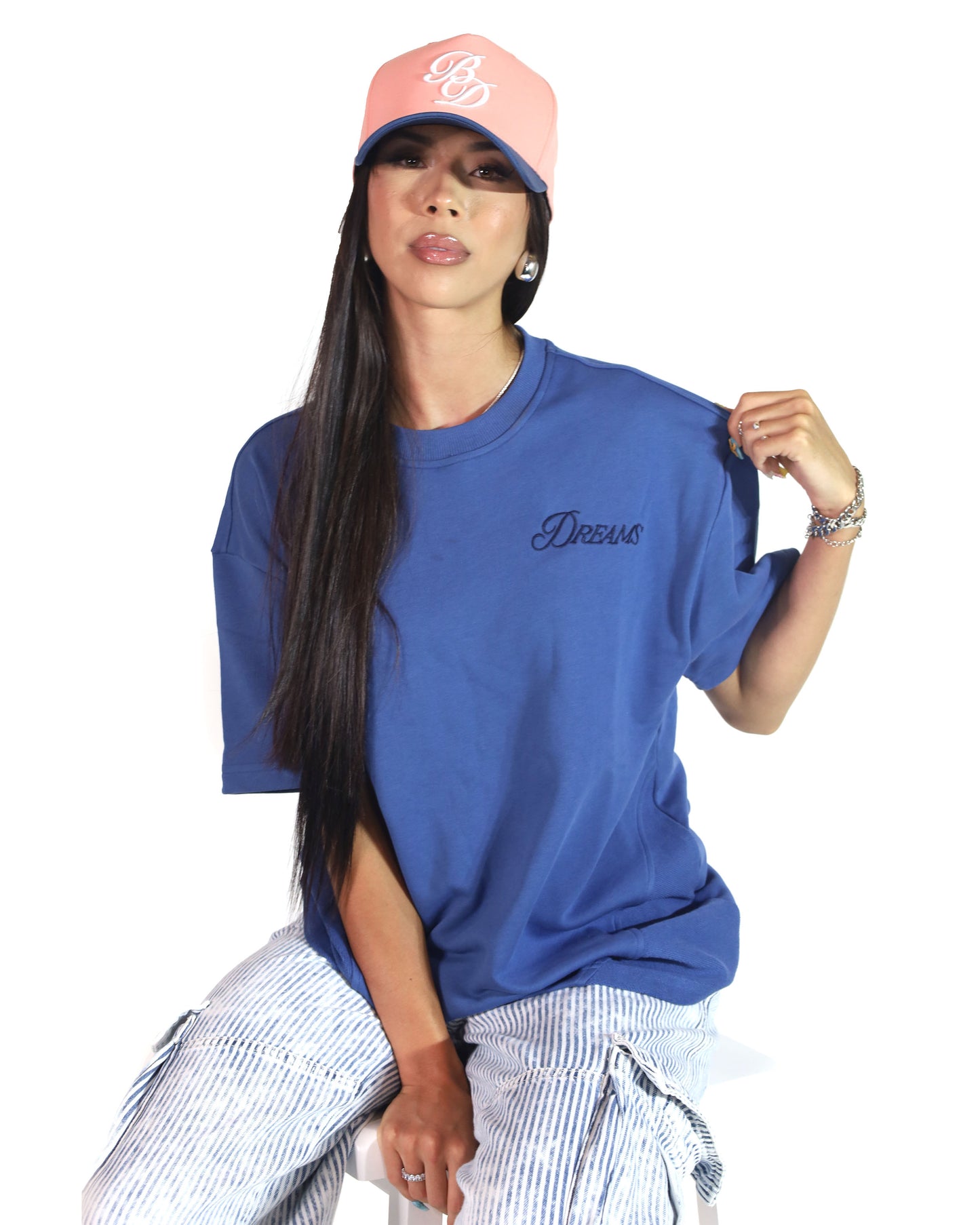 Dreams Script Tee French Blue