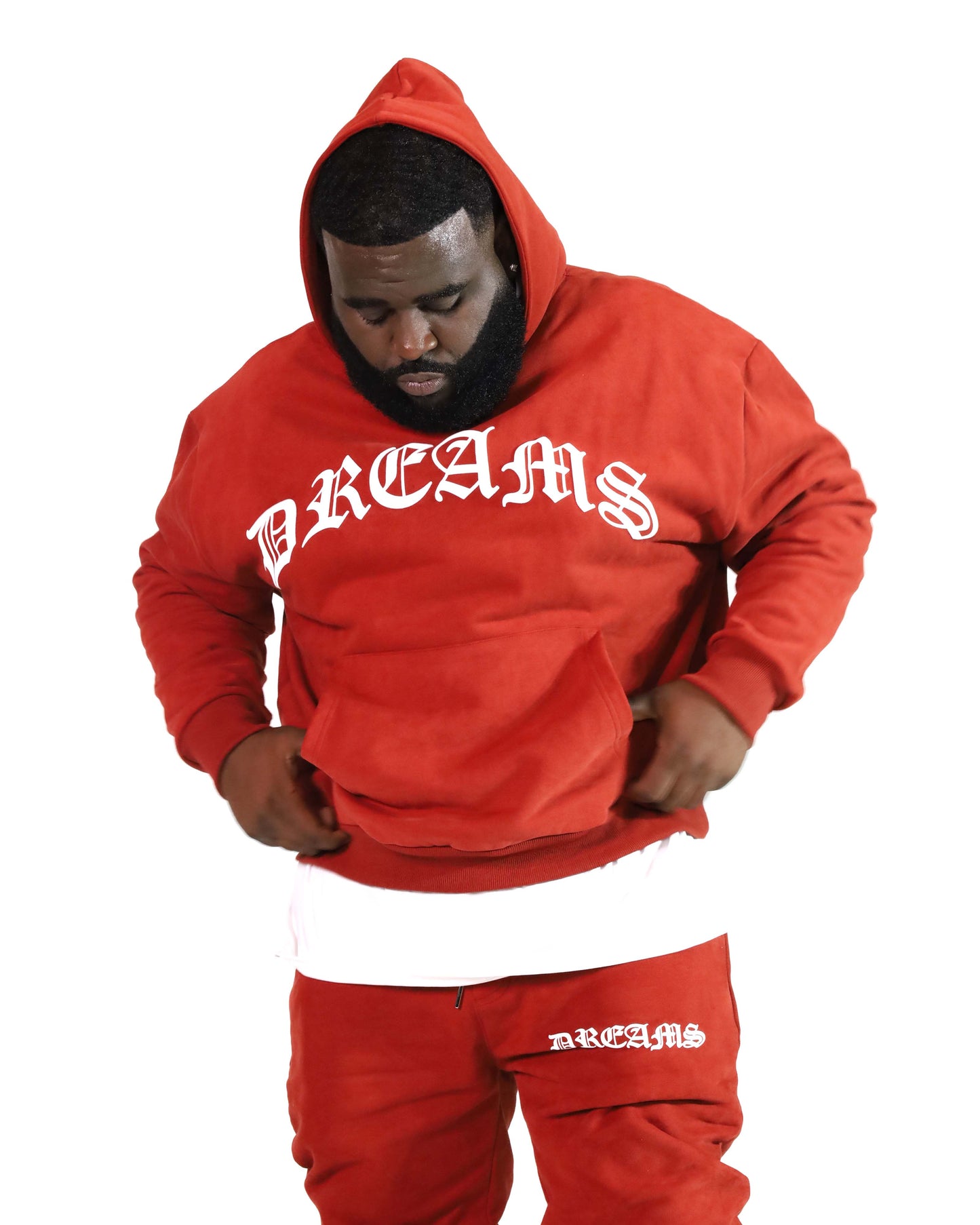 Dreams Arch Logo Hoodie Deep Red