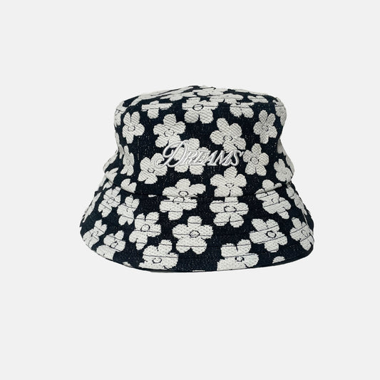 Flower Bucket Hat Black/White