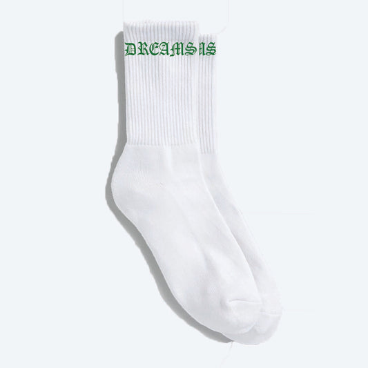 Dreams Old English Socks White/Green