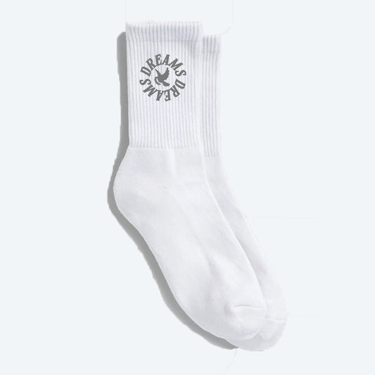 Dove Logo Socks White/Grey