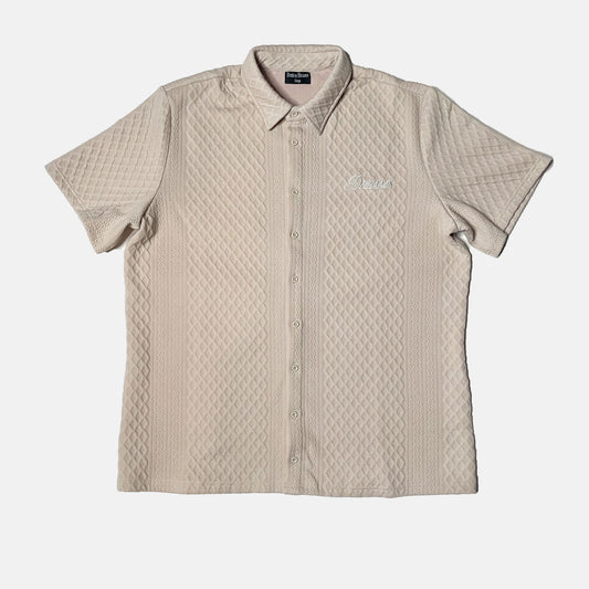 Jacquard Button Up Shirt Khaki