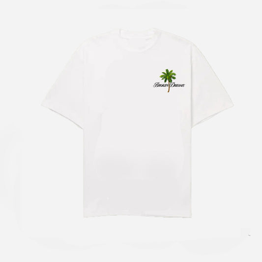 Palm Tree Tee White