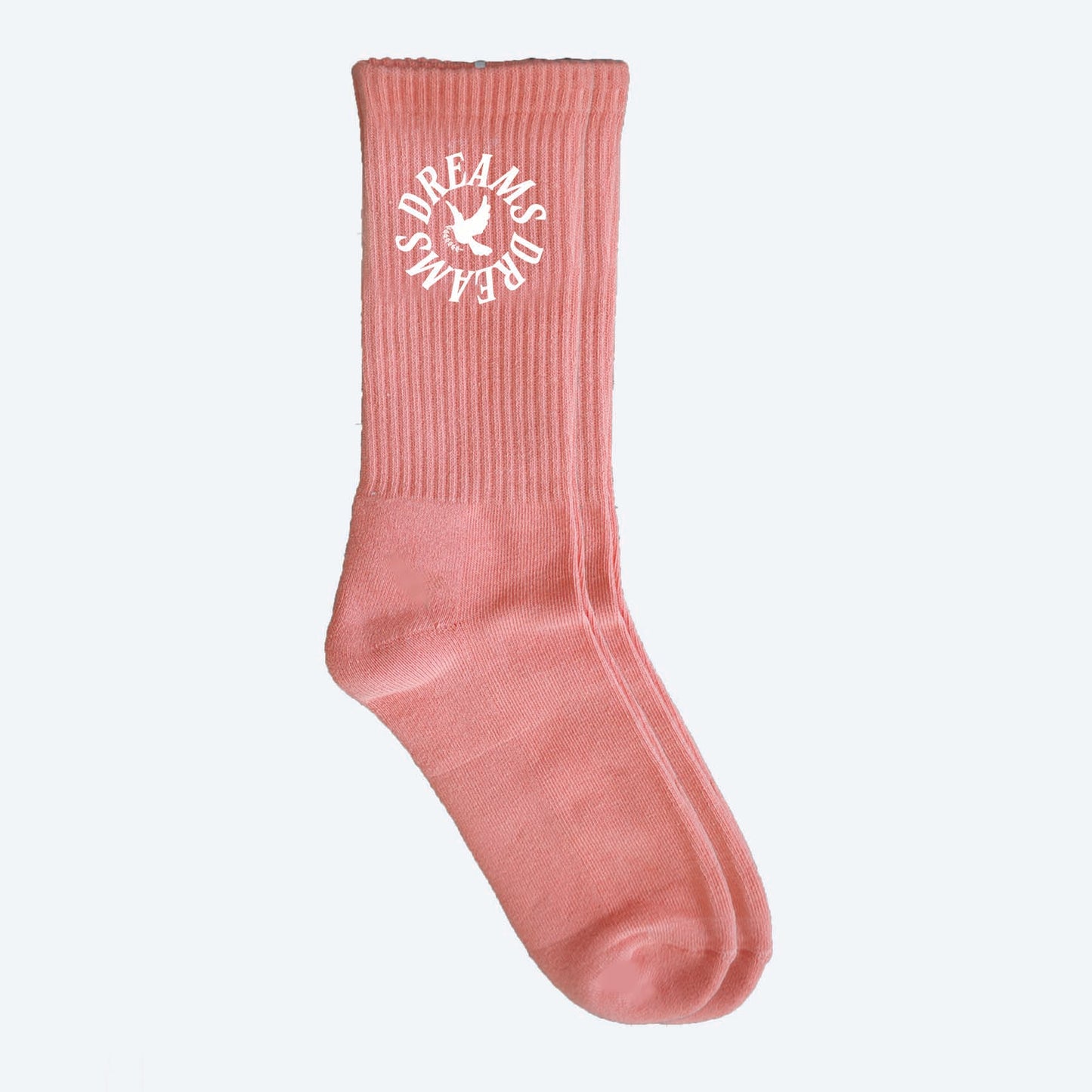 Dove Logo Socks Peach/White