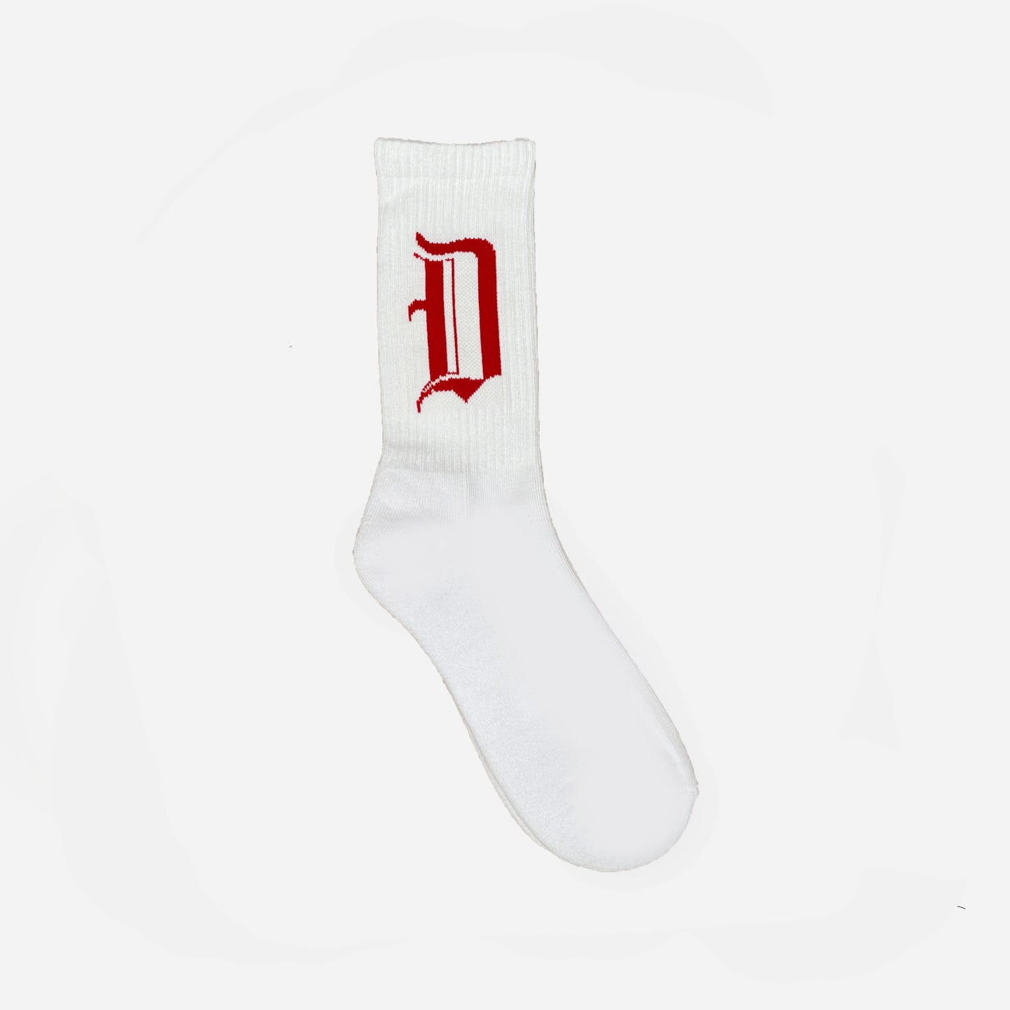 D Logo Crew Socks White/Red