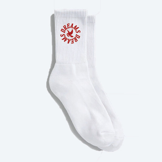 Dove Logo Socks White/Red