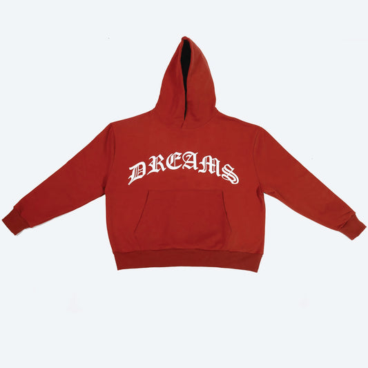 Dreams Arch Logo Hoodie Deep Red