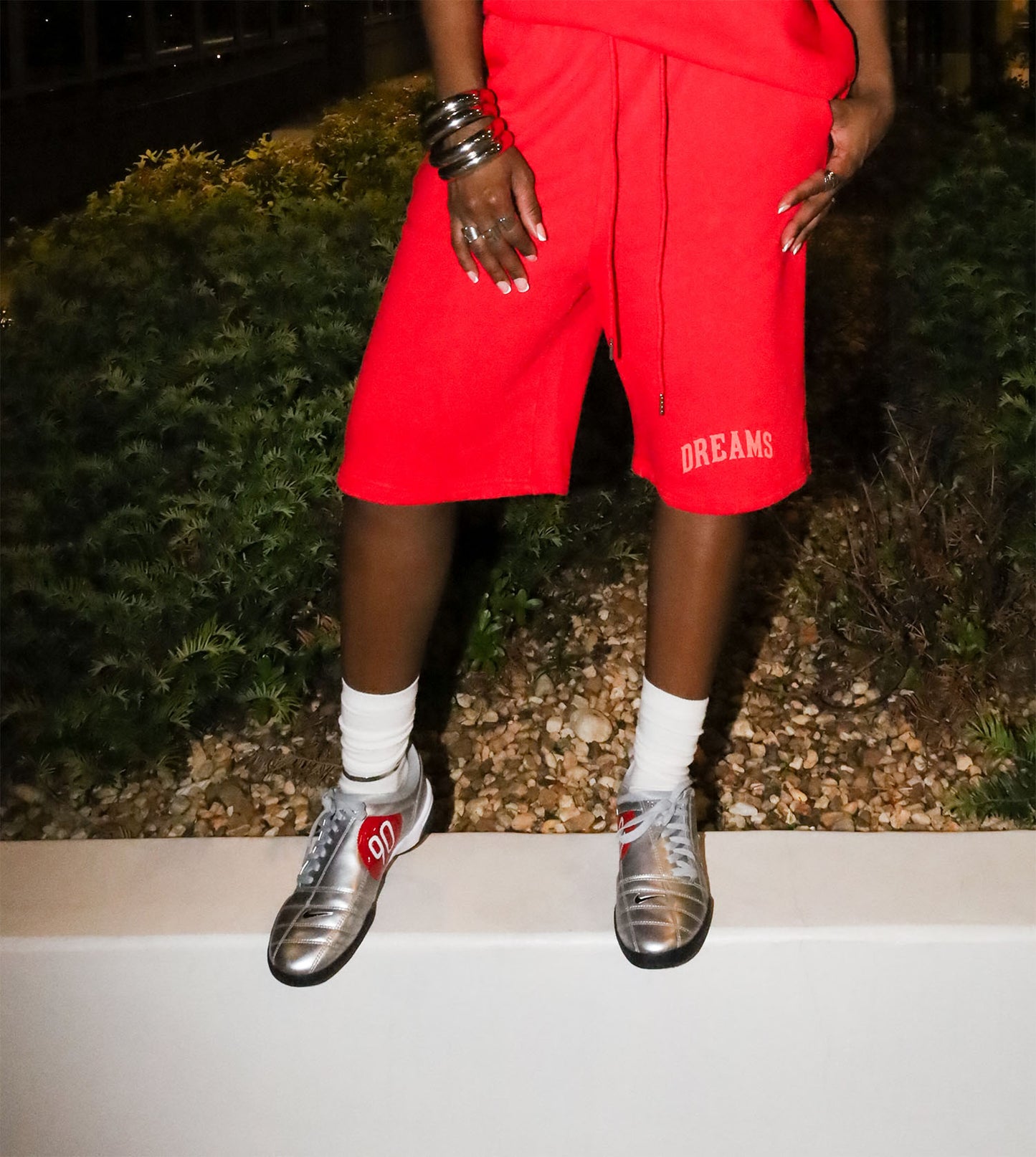 Dreams Vintage Washed Shorts Red