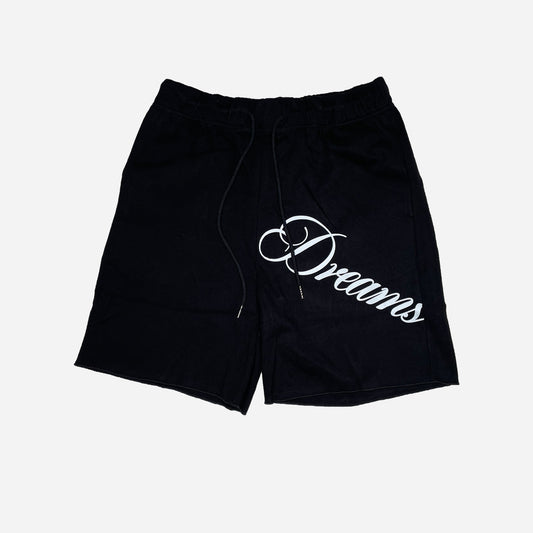 Dreams Cursive Cotton Knit Shorts Black